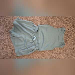 SHEIN Sage Green Knit Tank and Shorts Set